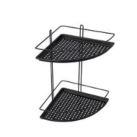 Porta Shampoo De Canto Duplo Com Fundo Plástico - Stolf Preto - 1