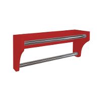 Toalheiro Duplo Suporte Cabideiro Porta Toalhas De Parede Acessório Para Banheiro Vermelho Laca - 5