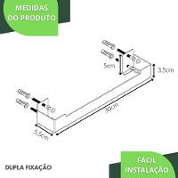 Porta Toalha Rosto Inox Suporte Banheiro Toalheiro Elg - 6