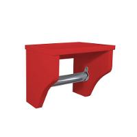 Porta Papel Higiênico Acessório Para Banheiro Papeleira Suporte De Parede Vermelho Laca - 3