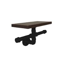 Porta Papel Higiênico Duplo Acessório Para Banheiro Papeleira Suporte De Parede Preto Laca - 2