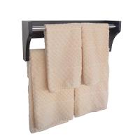 Toalheiro Duplo Suporte Cabideiro Porta Toalhas De Parede Acessório Para Banheiro Preto Laca - 2