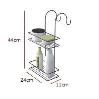 Porta Shampoo Duplo Para Box - Stolf Preto - 3