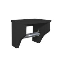 Porta Papel Higiênico Acessório Para Banheiro Papeleira Suporte De Parede Preto Laca - 3