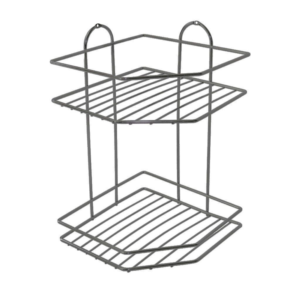 Porta Shampoo Simples Ps220 Em Aço Carbono Vincimóveis Cinza - 1