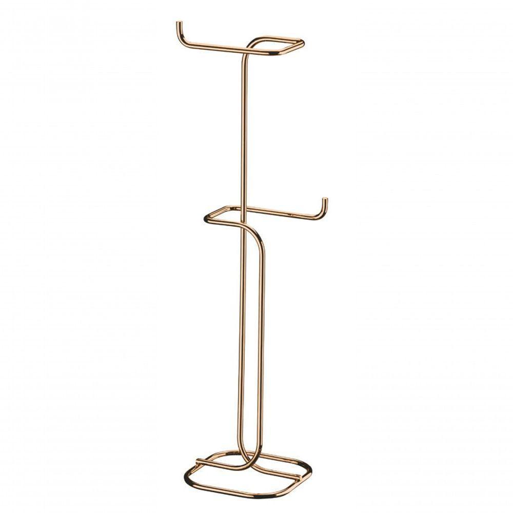 Kit Porta Papel Higiênico Porta Toalha Bancada Rose Future - 3