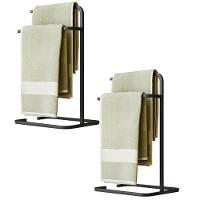 Kit 2 Suporte Porta Papel Toalha Para Pia Bancada Preto - 1