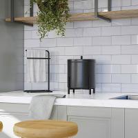 Kit 2 Suporte Porta Papel Toalha Para Pia Bancada Preto - 6