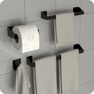 Kit Acessórios Para Banheiro Preto 4 Peças Master Slim Df