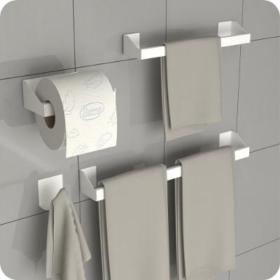 Kit Acessórios Para Banheiro Branco 4 Peças Master Slim Df