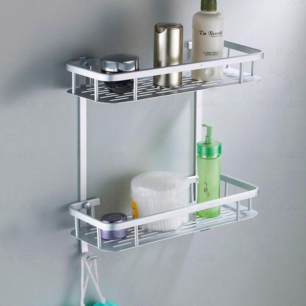 Porta Shampoo Duplo Prateleira Suporte Banheiro Aluminio - 2