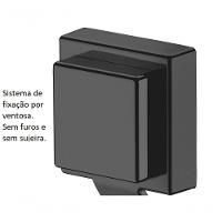 Gancho Cabide Toalha Lavabo Ventosa Preto Fosco Future - 11