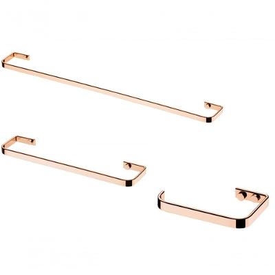 Acessorios Banheiro Rose Gold 3 Peças Future