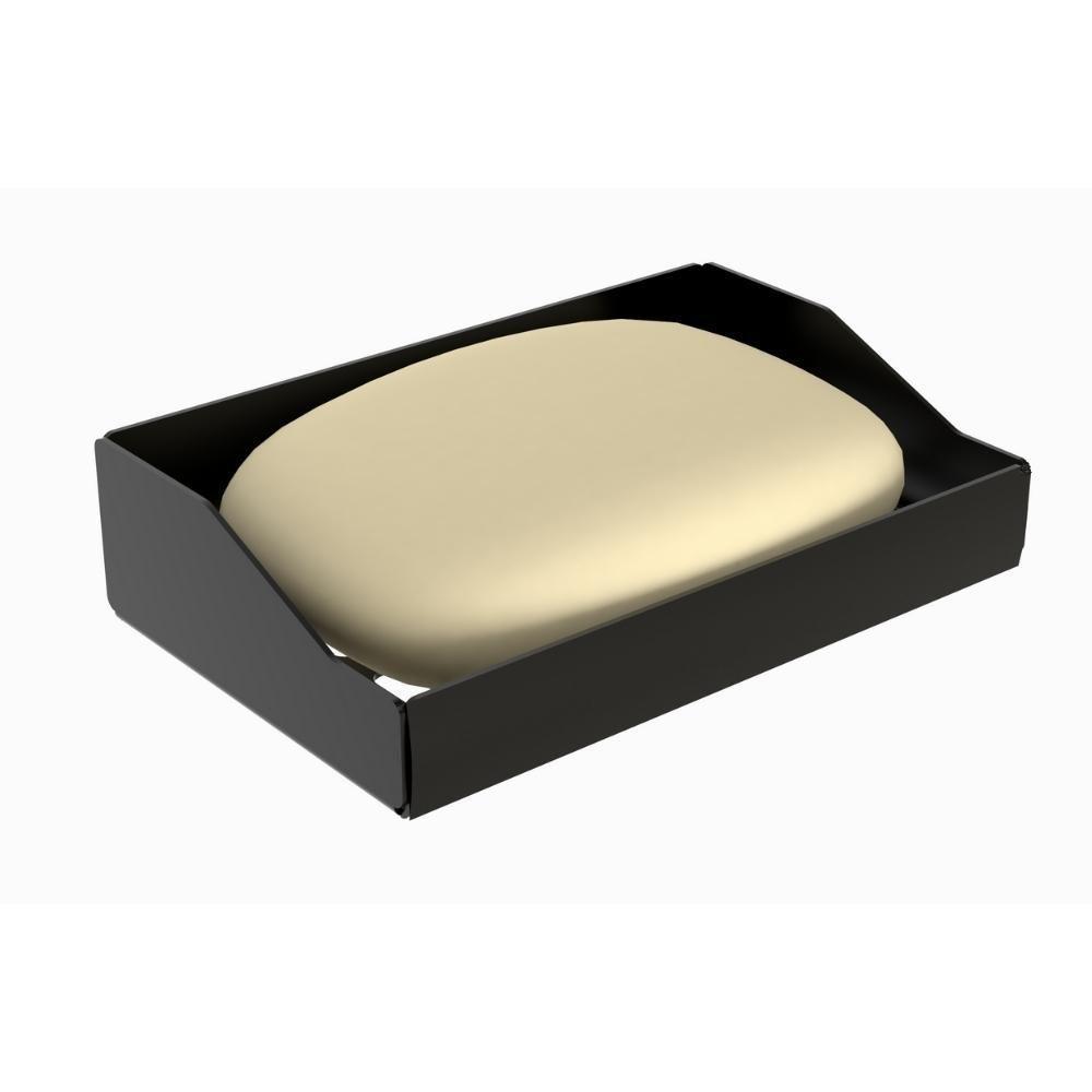 Porta Sabonete Adesivo De Parede Banheiro Preto Df - 2