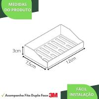 Porta Sabonete Adesivo De Parede Banheiro Preto Df