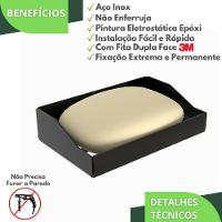 Porta Sabonete Adesivo De Parede Banheiro Preto Df - 5
