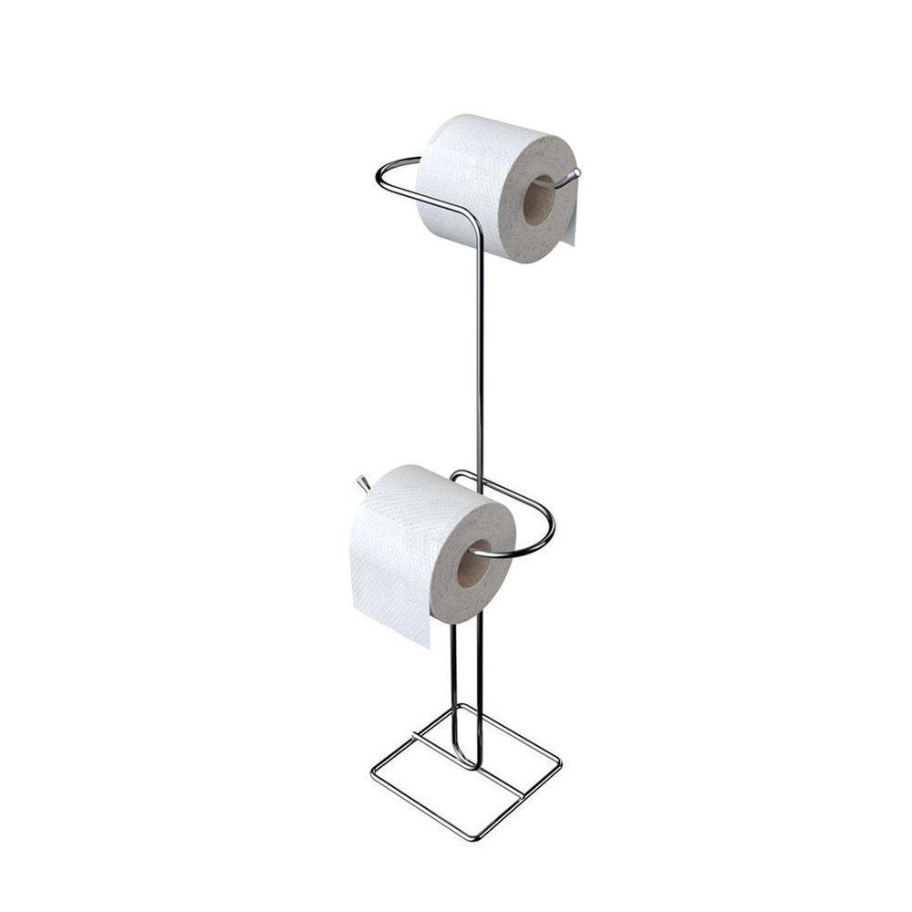 Suporte Duplo Para Papel Higiênico De Chão - Stolf Cromado - 1