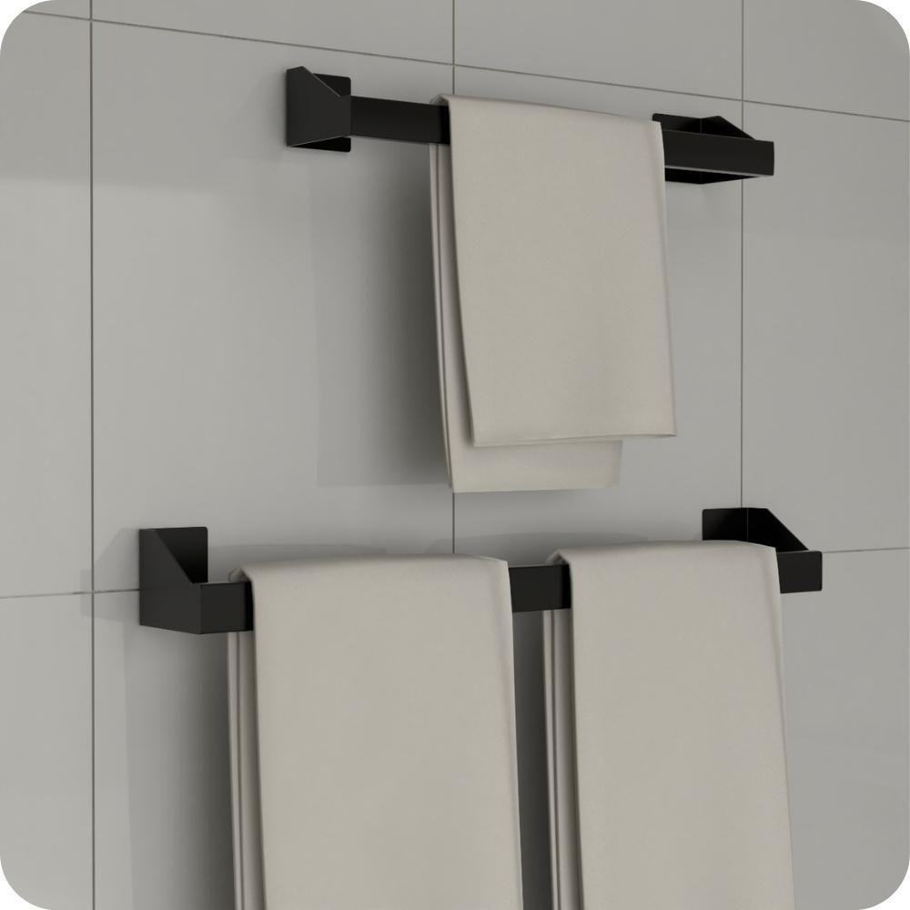 Kit Acessórios Para Banheiro Preto 5 Peças Master Slim Df - 5