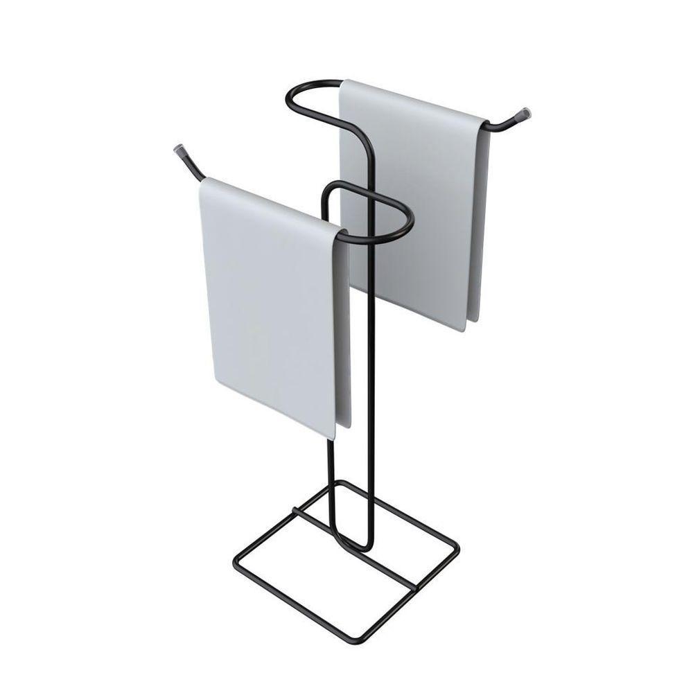 Porta Toalha Duplo De Bancada - Stolf Preto - 1