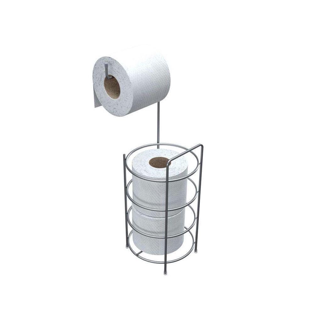 Porta Papel Higiênico De Chão Em Aço - Stolf Cromado - 1