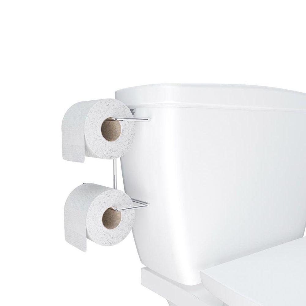 Suporte Duplo De Papel Higiênico Para Caixa Acoplada - Stolf Cromado - 2