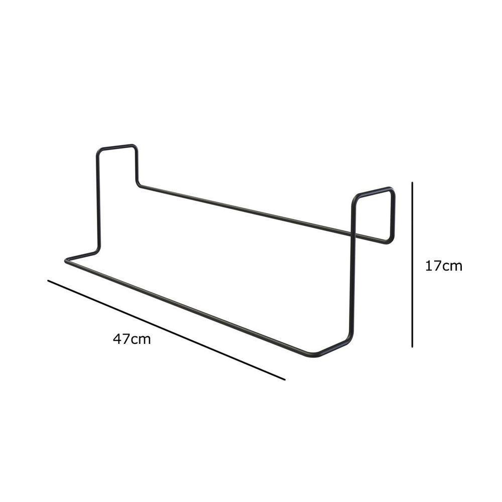 Toalheiro Simples Para Box De Banheiro - Stolf Preto - 3