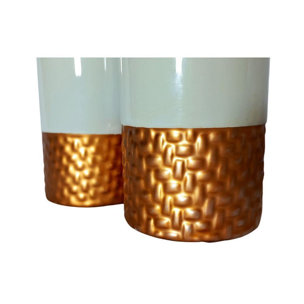 Kit Banheiro Bravadecor Branco Com Cobre Texturizado Em Cerâmica - 3