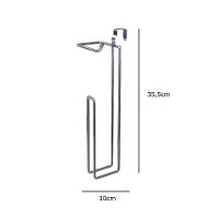 Suporte Papel Higiênico Para Caixa Acoplada 3 Rolos - Stolf Cromado - 2