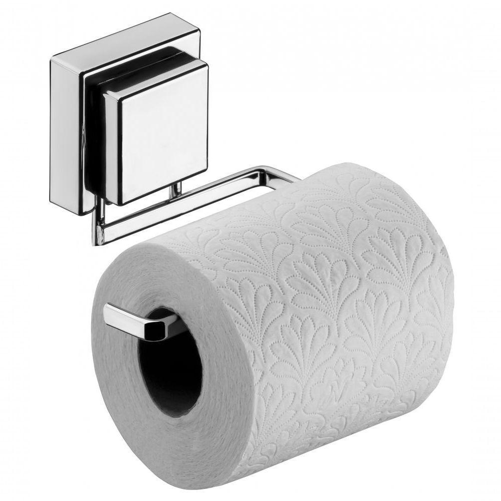 Porta Papel Higienico Papeleira Cromada Ventosa Future 8052 - 1