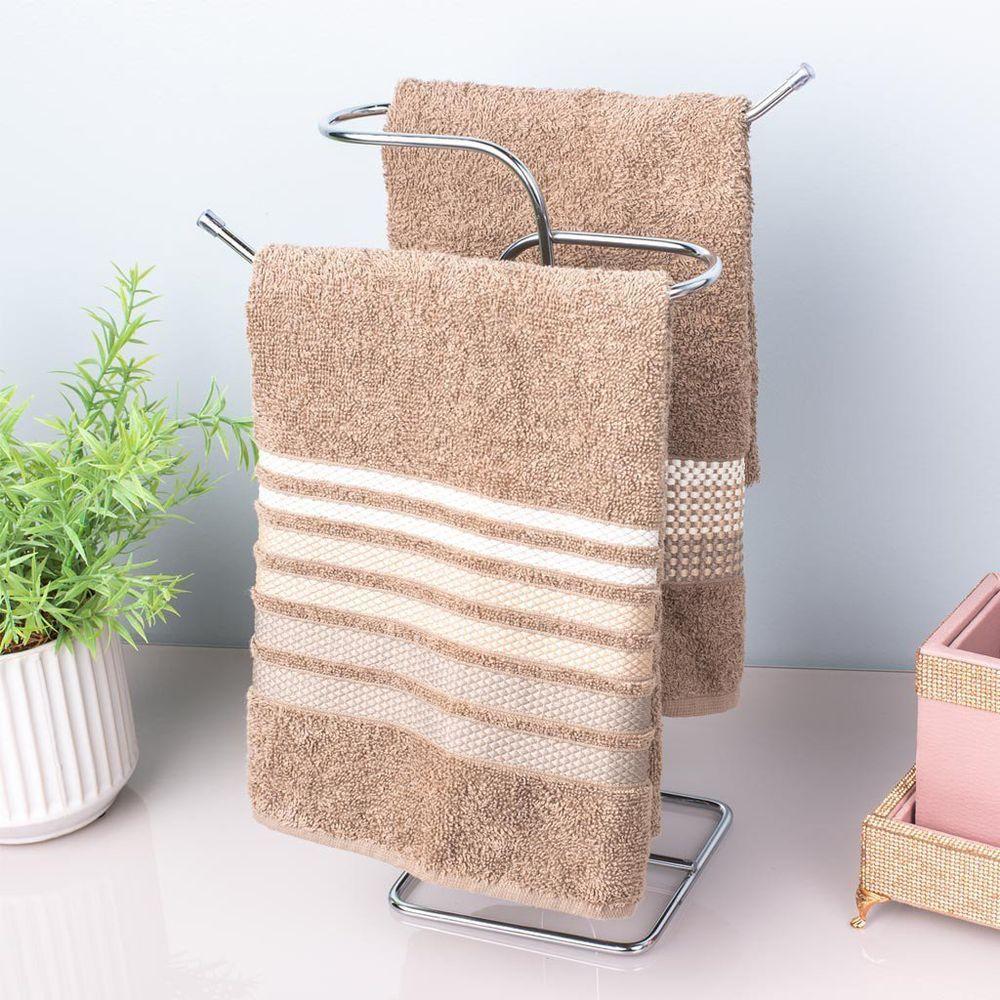 Porta Toalha Duplo De Bancada - Stolf Cromado - 2