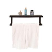 Toalheiro Porta Toalhas De Parede Acessório Para Banheiro Estilo Industrial Preto Laca - 3