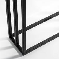 Kit Toalheiro E Porta Toalha Lovell Metal Preto Lavabo Dhom Preto - 2