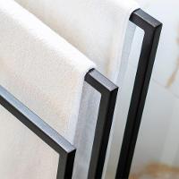 Kit Toalheiro E Porta Toalha Lovell Metal Preto Lavabo Dhom Preto