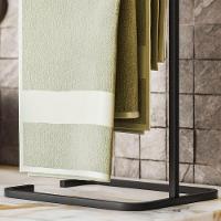 Kit Toalheiro E Porta Toalha Lovell Metal Preto Lavabo Dhom Preto - 9