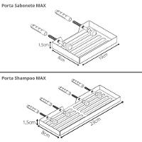 Kit Acessórios Para Banheiro Inox E Cromado 6 Peças Max - 2