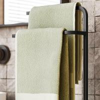 Porta Toalha Toalheiro Duplo Lovell Bancada Lavabo Preto Dhom Preto