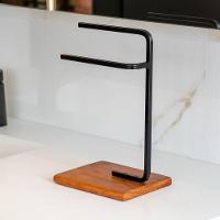 Lixeira E Porta Toalha Glam Com Base De Madeira D09 Preto - Mpozenato - 16