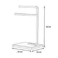 Porta Toalha De Rosto Para Pia Glam Base De Madeira D09 Preto - Mpozenato - 9