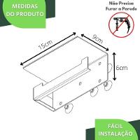 Porta Papel Higienico Celular Papeleira Ventosa Branco Elg