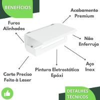 Porta Papel Higienico Celular Papeleira Ventosa Branco Elg - 6