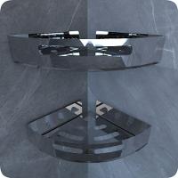 Kit 2 Suportes Porta Shampoo Para Banheiro De Canto Inox - 3