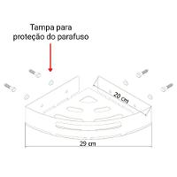 Kit 2 Suportes Porta Shampoo Para Banheiro De Canto Inox