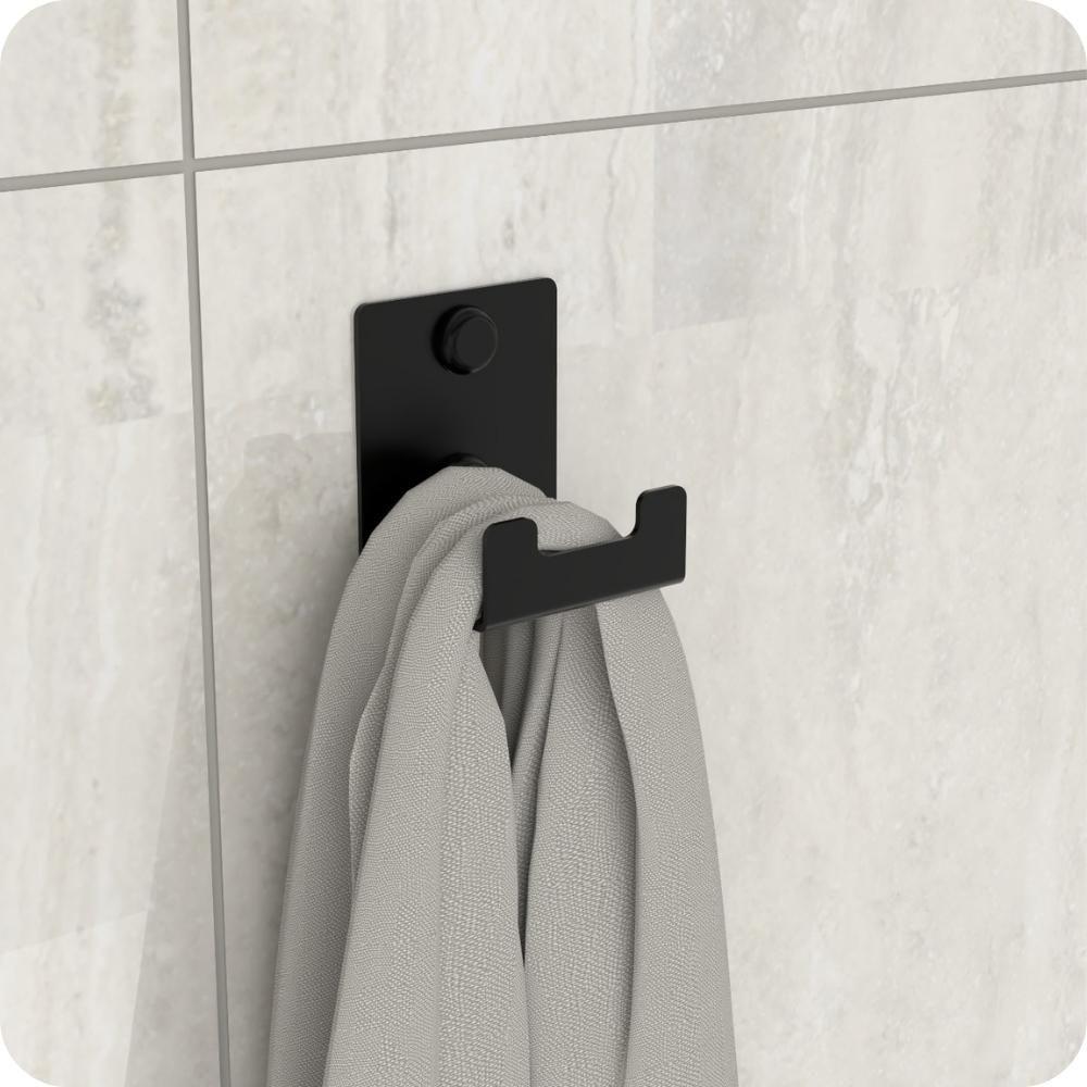 Kit Acessórios Para Banheiro Preto Fosco 4 Peças Elg - 5