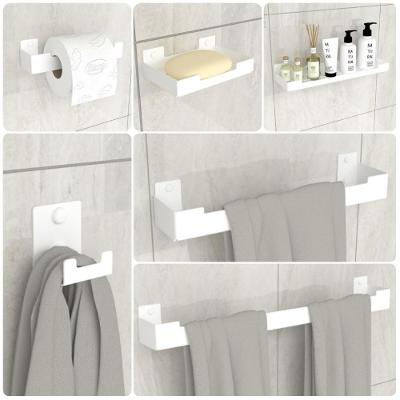 Kit Acessórios Para Banheiro Branco 6 Peças Elg