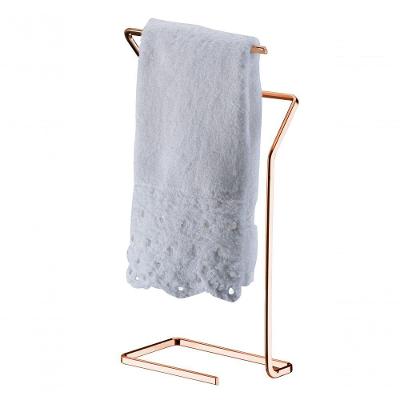 Porta Toalha De Bancada Lavabo Banheiro Rose Gold 1891rg