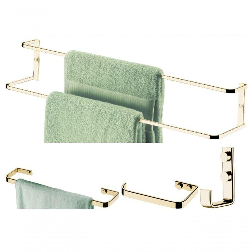 04 Pçs Future Porta Toalha toalheiro Rosto Papeleira Cabide - 1