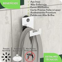 Gancho De Parede Inox Ventosa Toalha Cabide Banheiro Elg - 5