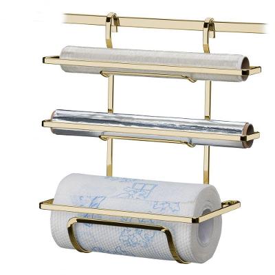 Sup Porta Rolo Papel Toalha Cozinha Dourado Future 2801dd