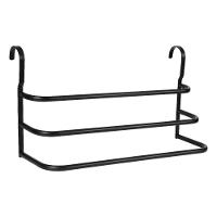 Porta Toalhas Triplo Toalheiro para Box Preto Fosco 60cm - 7