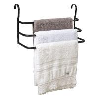 Porta Toalhas Triplo Toalheiro para Box Preto Fosco - 1